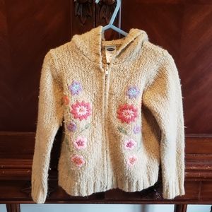 Girls size 4t Old Navy hooded sweater jacket